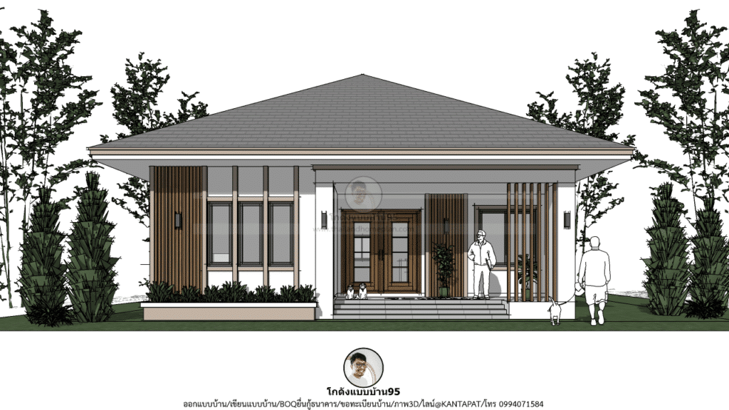 แบบบ้านชั้นเดียว P-2545