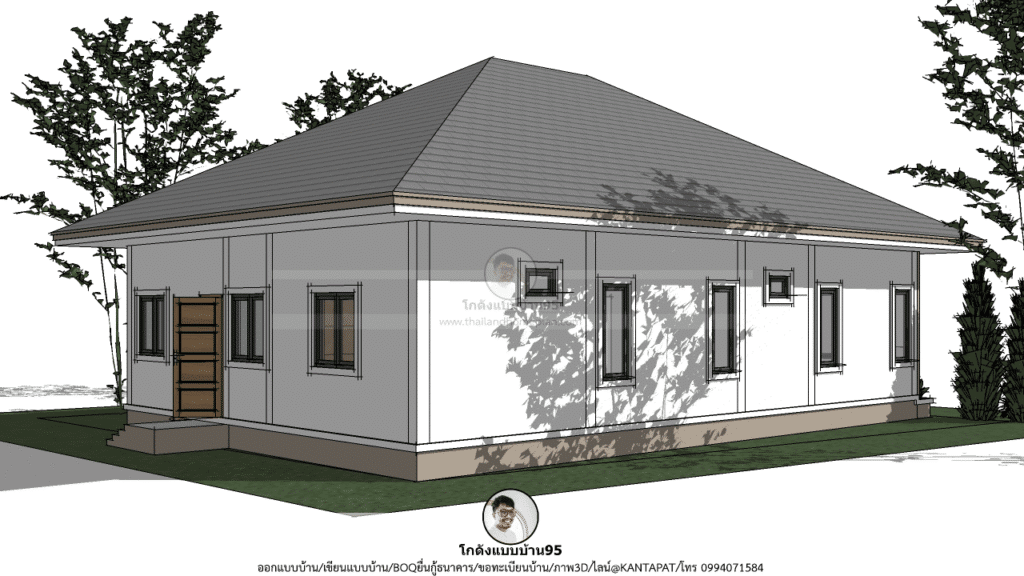 แบบบ้านชั้นเดียว P-2545