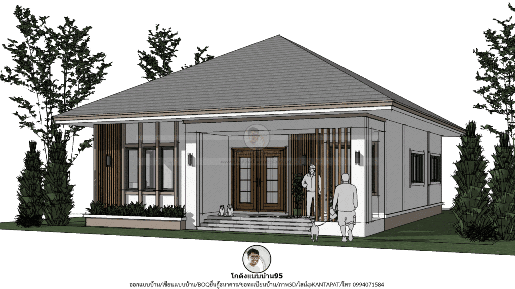 แบบบ้านชั้นเดียว P-2545