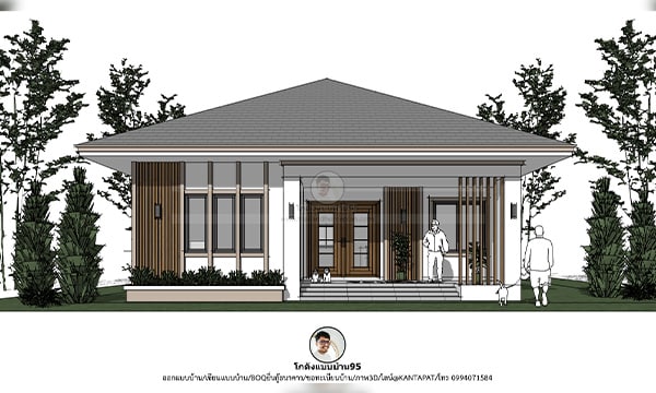 แปลนบ้าน2ห้องนอนP-2545 bg