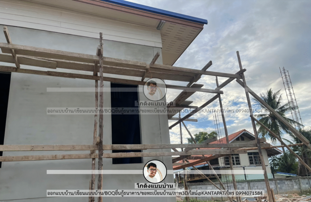 บ้านสร้างจริงจากแบบโกดังแบบบ้าน P-1422-2