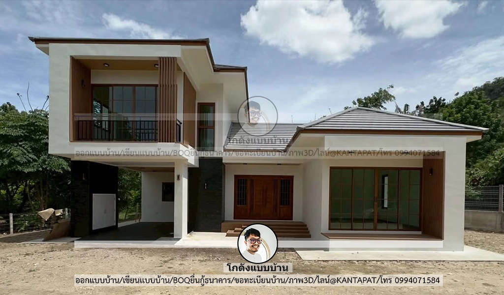 บ้านสร้างจริงจากแบบโกดังแบบบ้าน P2349 -3-wp