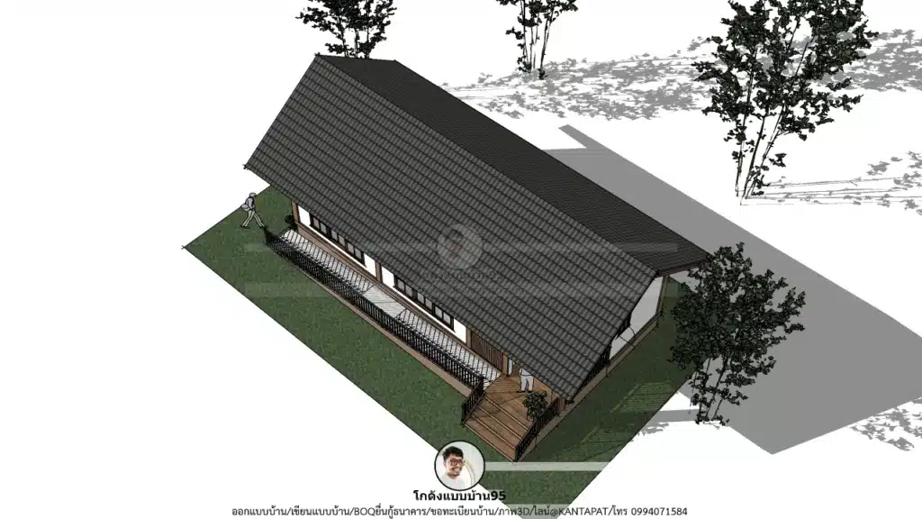 รับเขียนบ้านทรงจั่ว P-2549 