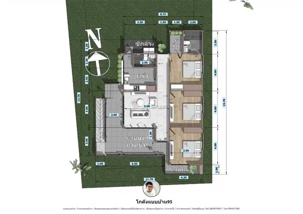 บ้านสไตล์โมเดิร์น P-2555 -6