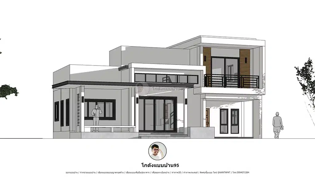 แบบบ้านชั้นครึ่ง P-2561 -3