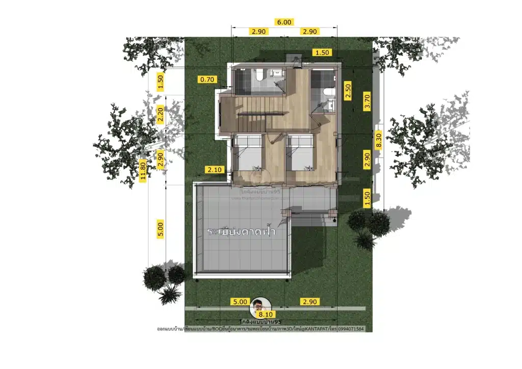 แปลนบ้าน2ชั้นP-2560