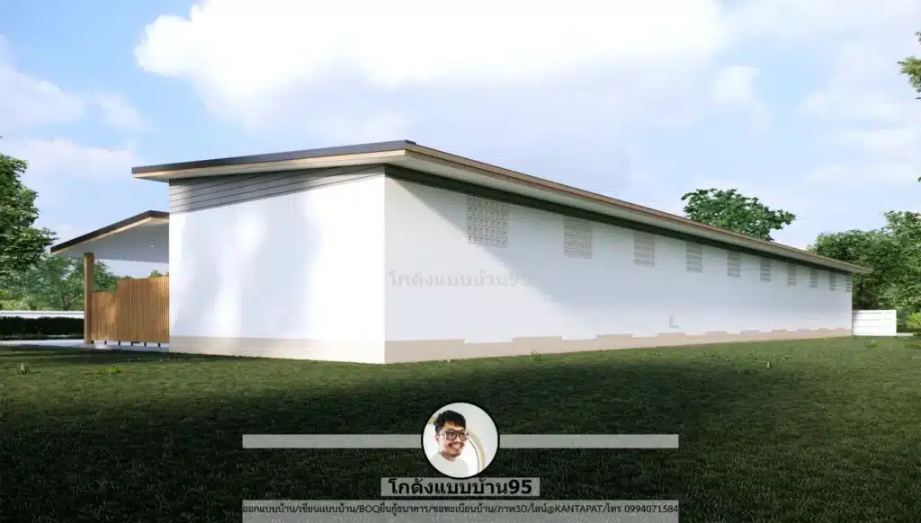 P2542-แบบห้องเช่าชั้นเดียว-ภายนอก