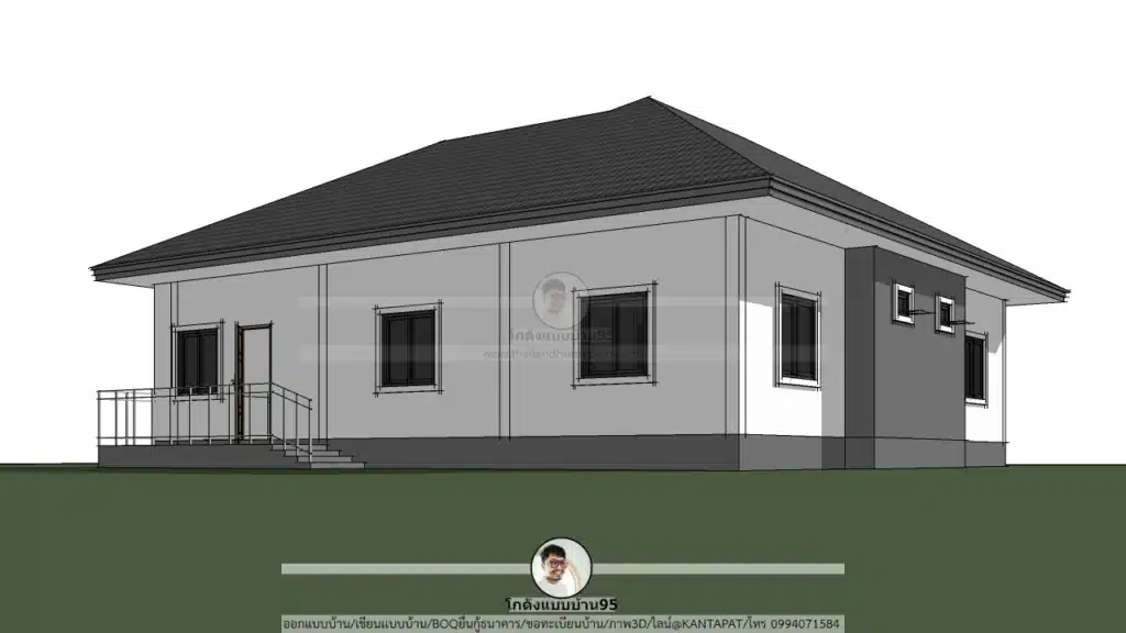 แบบบ้านP2520 ชั้นเดียว สไตล์คอนเทมโพรารี่