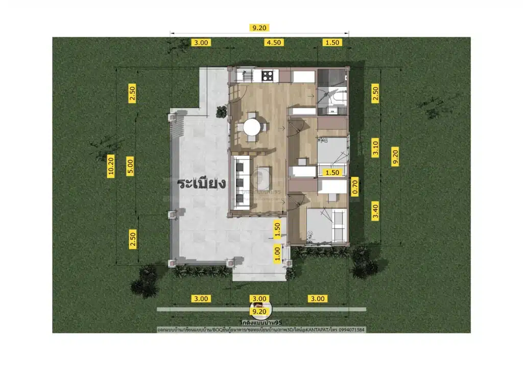 P2573-แปลนพื้นชั้นเดียว