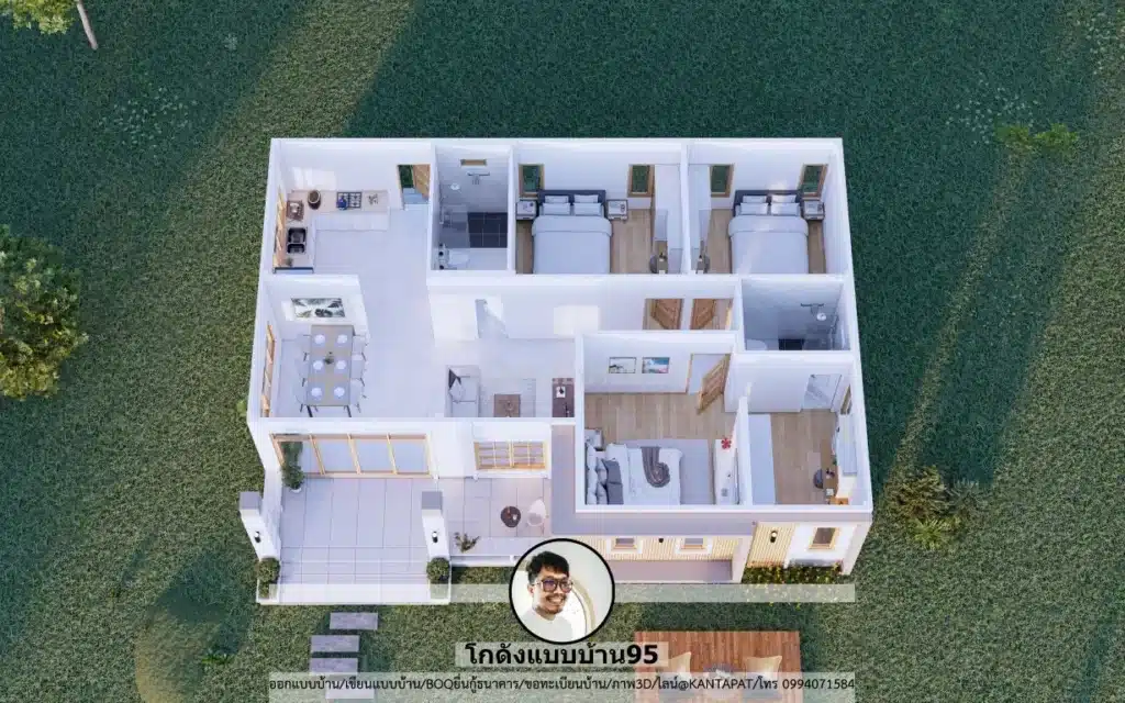 S-177 บ้านคอนเทมโพลารี่ แปลนพื้น