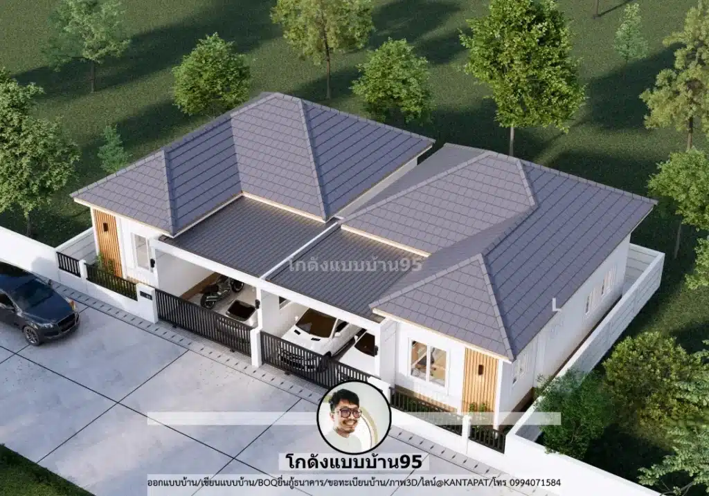 U-179 แบบบ้านแฝดชั้นเดียว-หลังคา