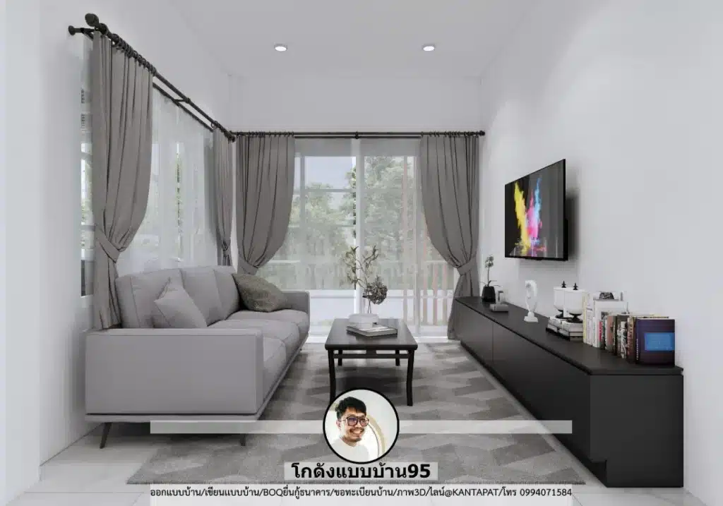 P-2585 บ้านนอร์ดิกชั้นเดียว-ห้องรับแขก