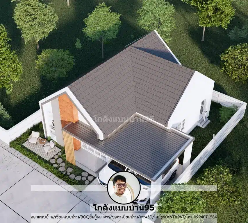 P-2582 บ้านนอร์ดิกชั้นเดียวภายนอก