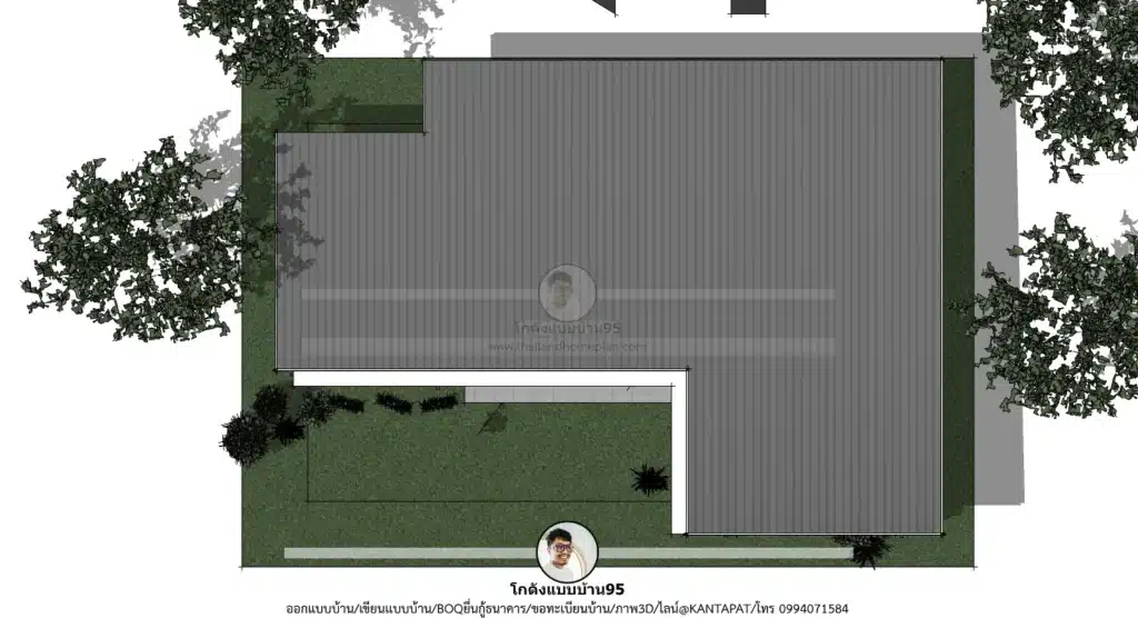 บ้านทรงกล่อง-หลังคาเมทีลชีท