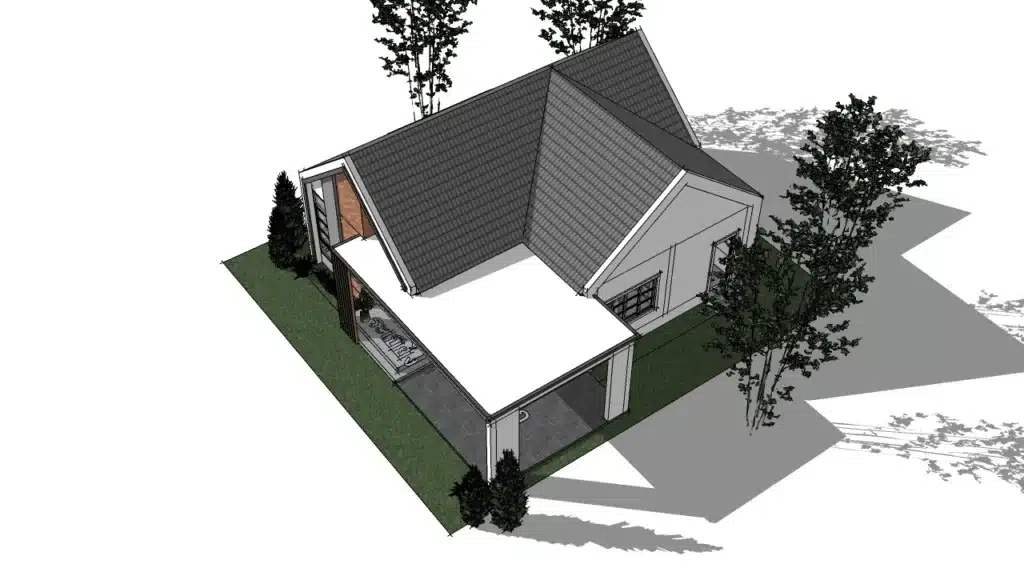 แบบบ้านบ้านนอร์ดิก P-2582 หลังคา