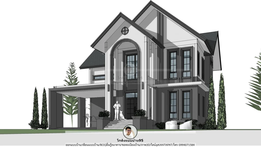 P-2607 แบบบ้านสองชั้น-5ห้องนอน