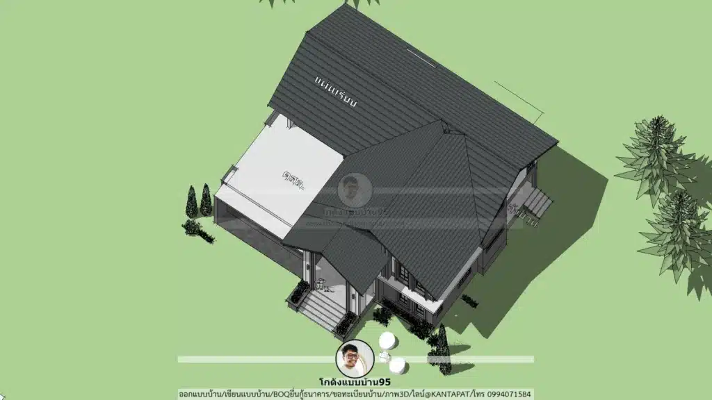 P-2607 แบบบ้านสองชั้น-หลังคา