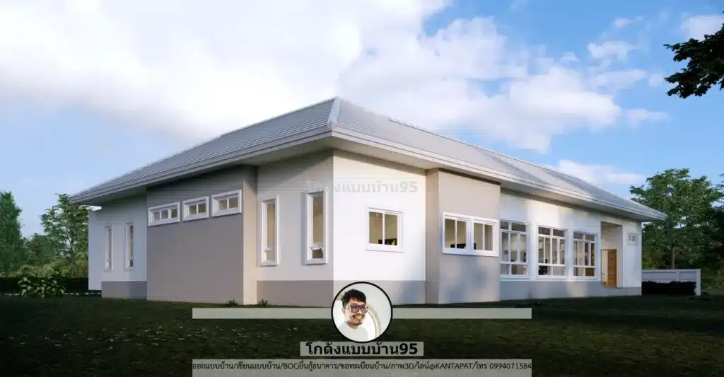 P-2584-บ้านชั้นเดียวตัวแอล-ภายนอก