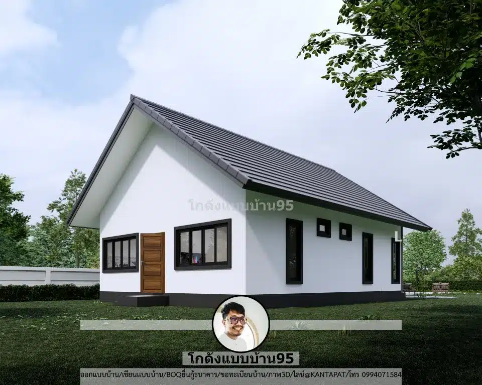 P-2580 บ้านหลังคาจั่ว-ภายนอก