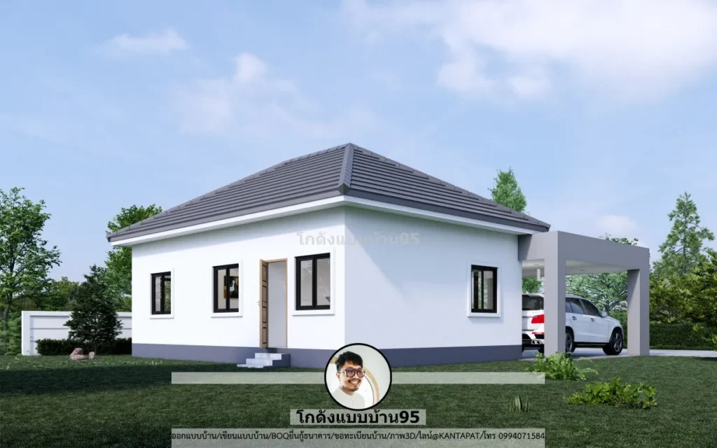 P-2615-แบบบ้านชั้นเดียว 3 ห้องนอน