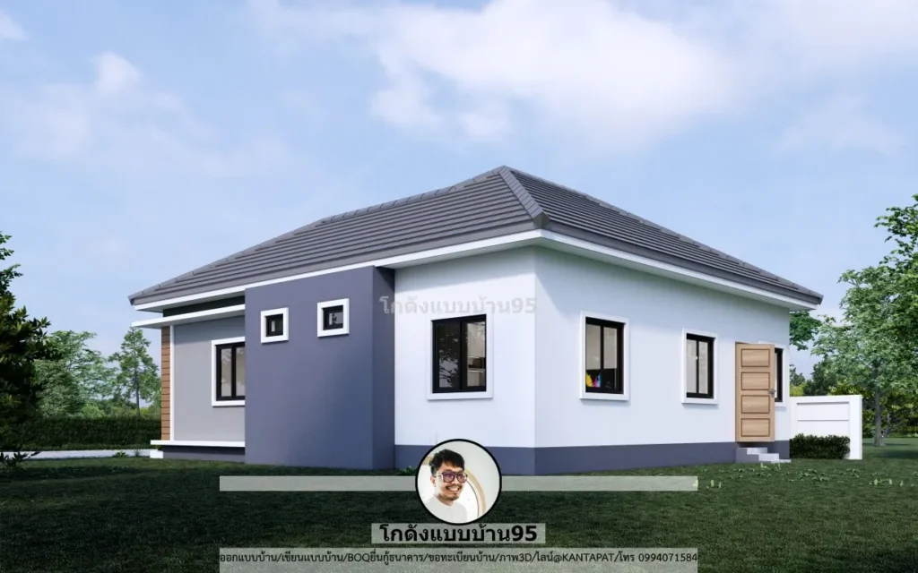 P-2615-แบบบ้านชั้นเดียว 3 ห้องนอน