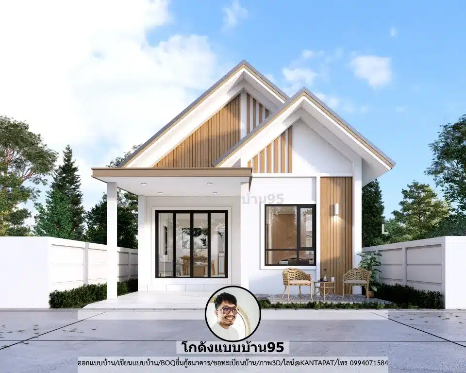 S-180-บ้านหลังคาจั่ว 2 ห้องนอน