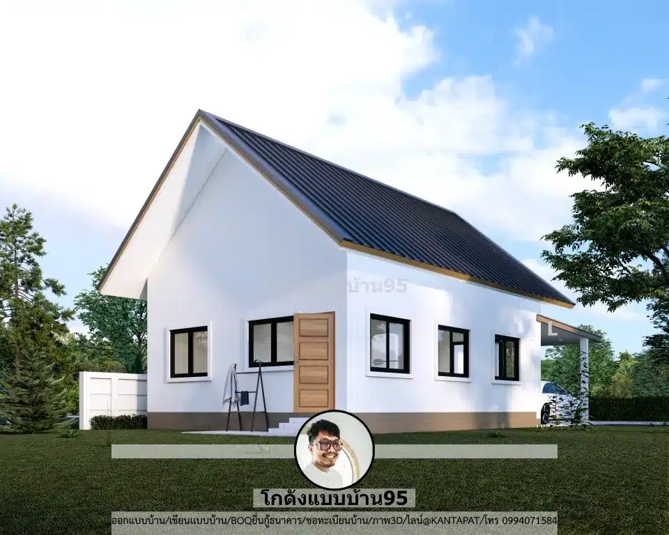 S-180-บ้านหลังคาจั่ว 2 ห้องนอน