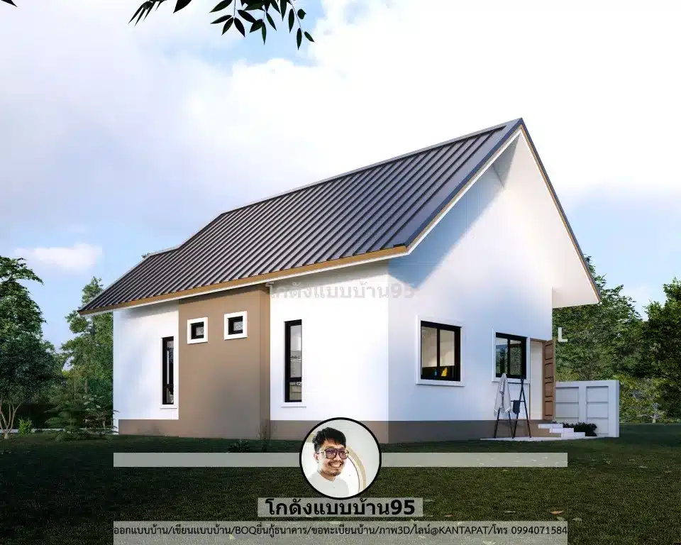 S-180-บ้านหลังคาจั่ว 2 ห้องนอน