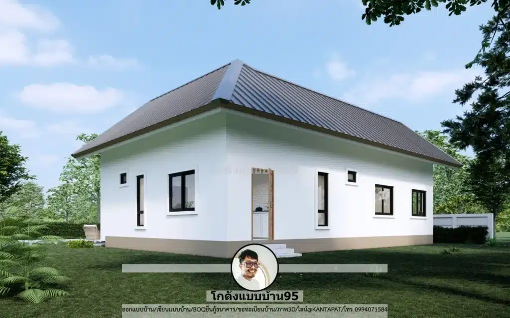 S-181-แบบบ้านชั้นเดียว 3 ห้องนอน