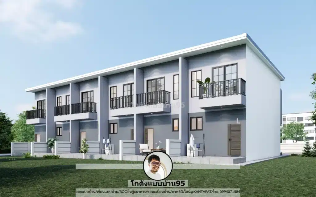 P-2616-ทาวน์โฮม 2 ชั้น สไตล์โมเดิร์น