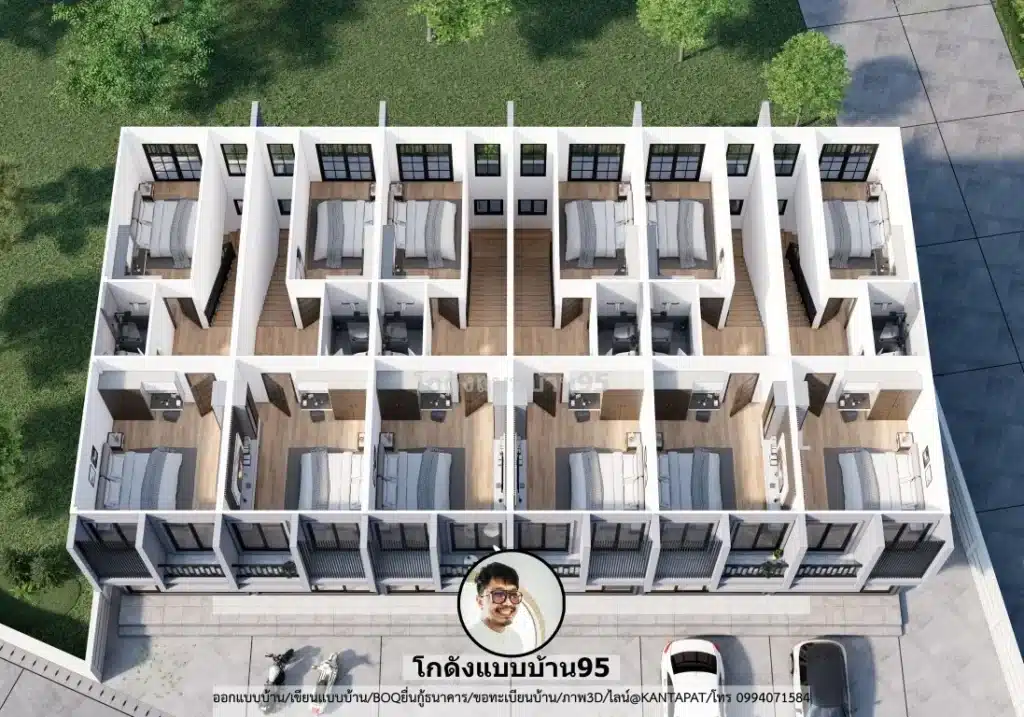 P-2616-ทาวน์โฮม 2 ชั้น สไตล์โมเดิร์น