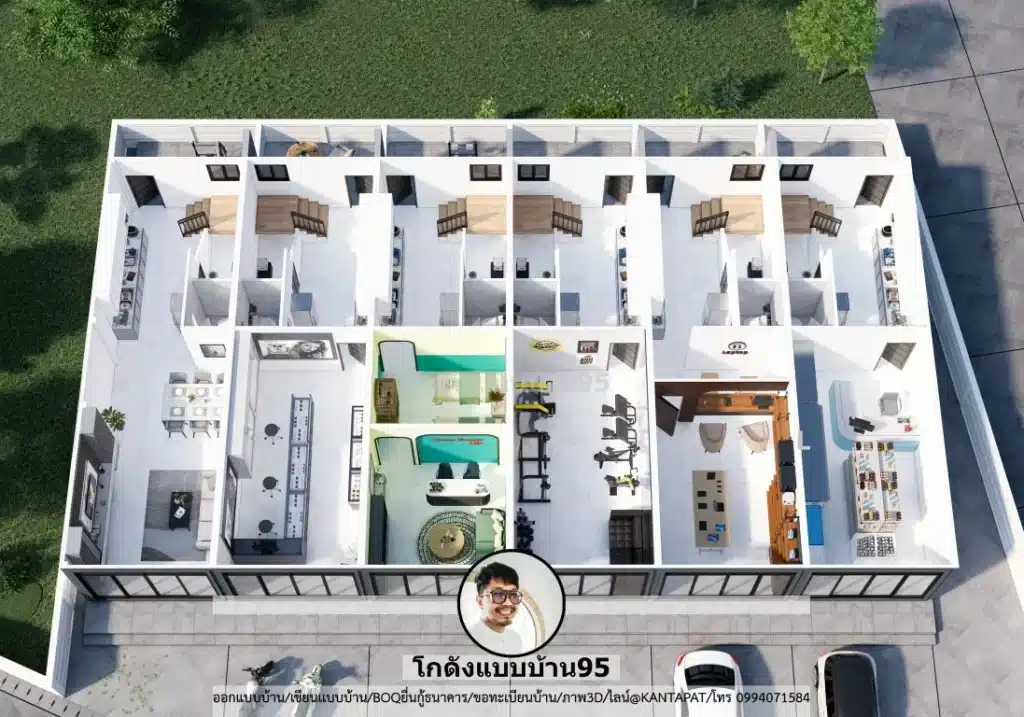 P-2616-ทาวน์โฮม 2 ชั้น สไตล์โมเดิร์น