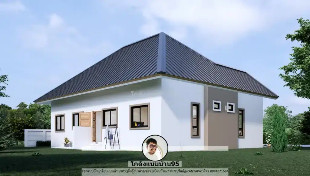 S-180-แบบบ้านแฝดชั้นเดียว 2 ยูนิต