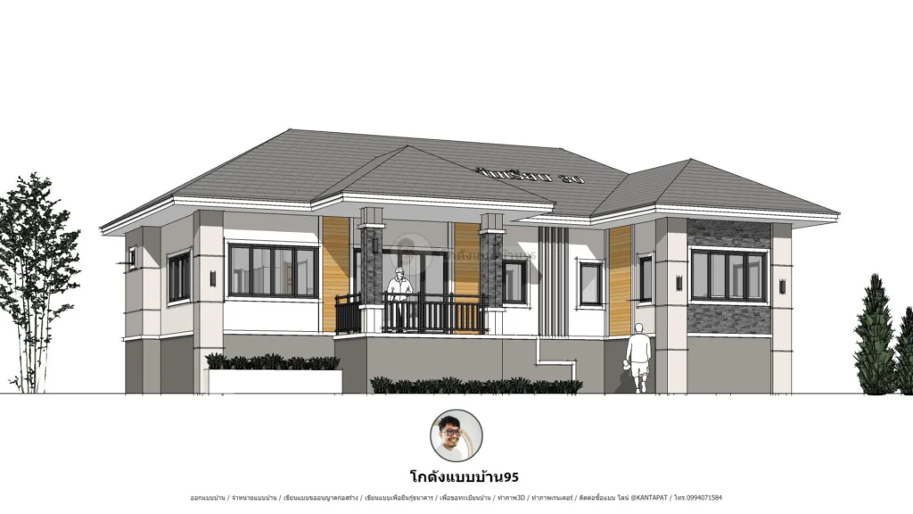 P-2563 บ้านชั้นเดียว-ภายนอก-ยกสูง