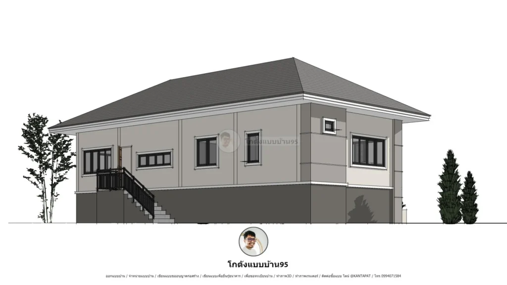 P-2563 บ้านชั้นเดียว-ภายนอก-ยกสูง