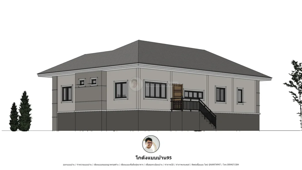 P-2563 บ้านชั้นเดียว-ภายนอก-ยกสูง