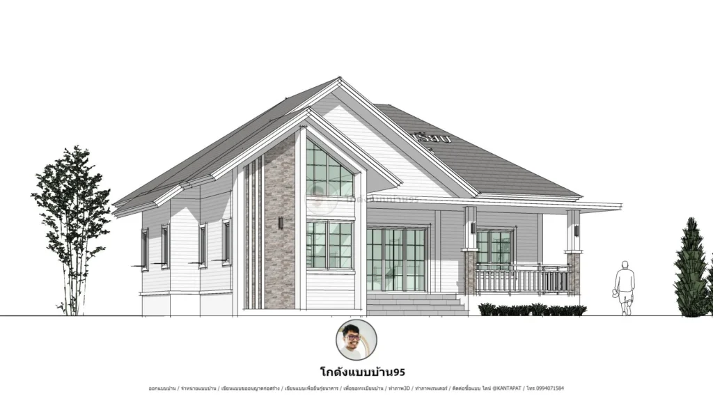 P-2579-บ้านชั้นเดียวคอนเทมโพลารี่-ภายนอก