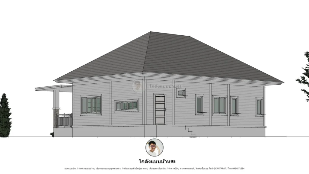 P-2579-บ้านชั้นเดียวคอนเทมโพลารี่-ภายนอก