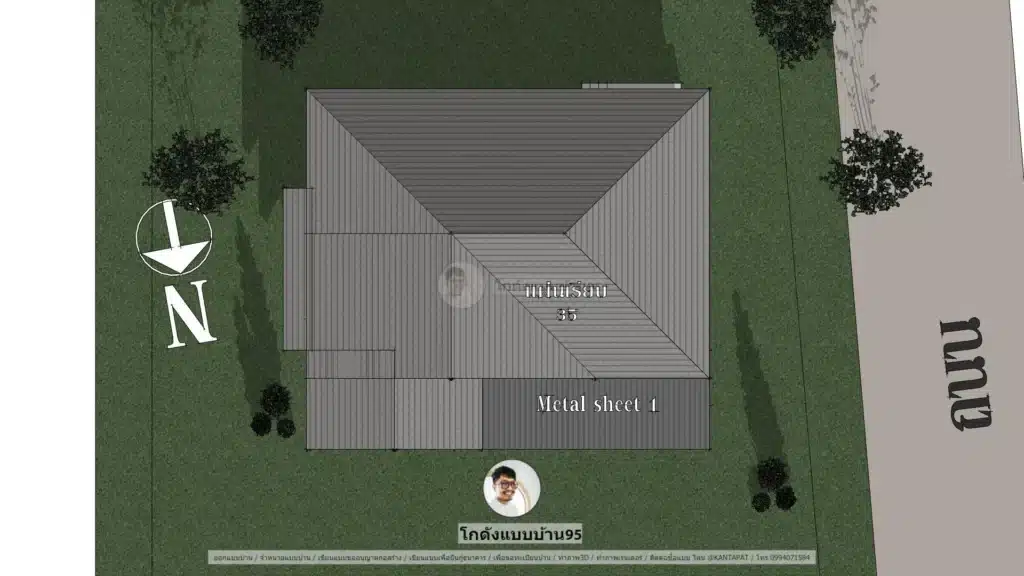 P-2579-หลังคาปั้นหยาชั้นเดียว