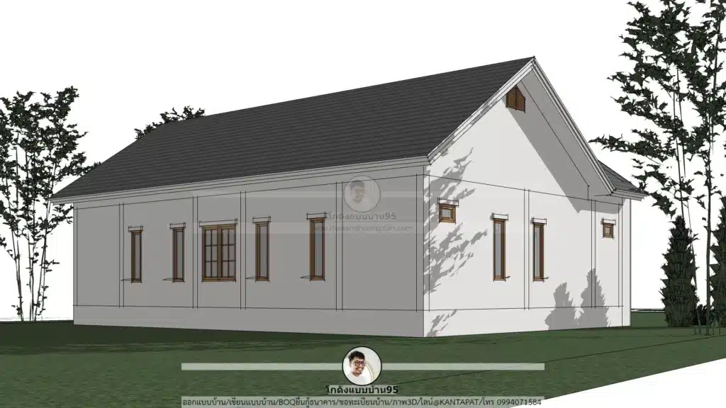 P-2622-บ้านทรงจั่ว 3 ห้องนอน