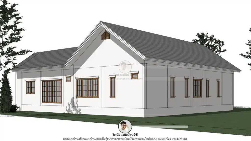 P-2622-บ้านทรงจั่ว 3 ห้องนอน