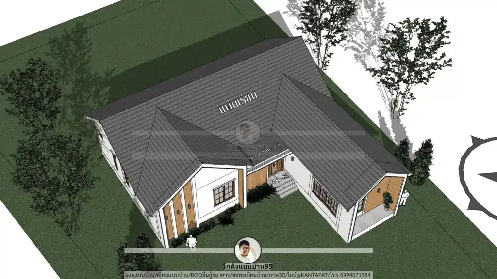 P-2622-บ้านชั้นเดียวหลังคาจั่ว