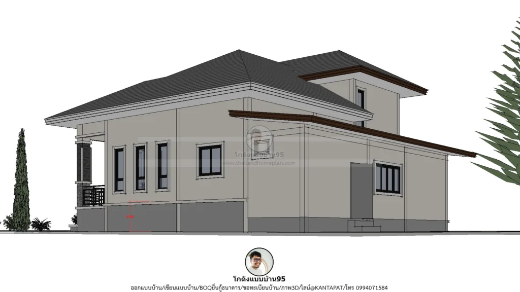 P-2565-บ้านสองชั้นสไตล์ปั้นหยา-ภายนอก