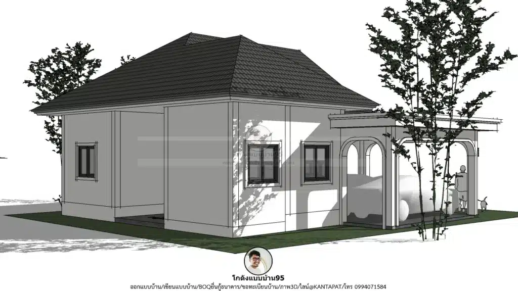 P-2566-แบบบ้านชั้นเดียว-ภายนอก
