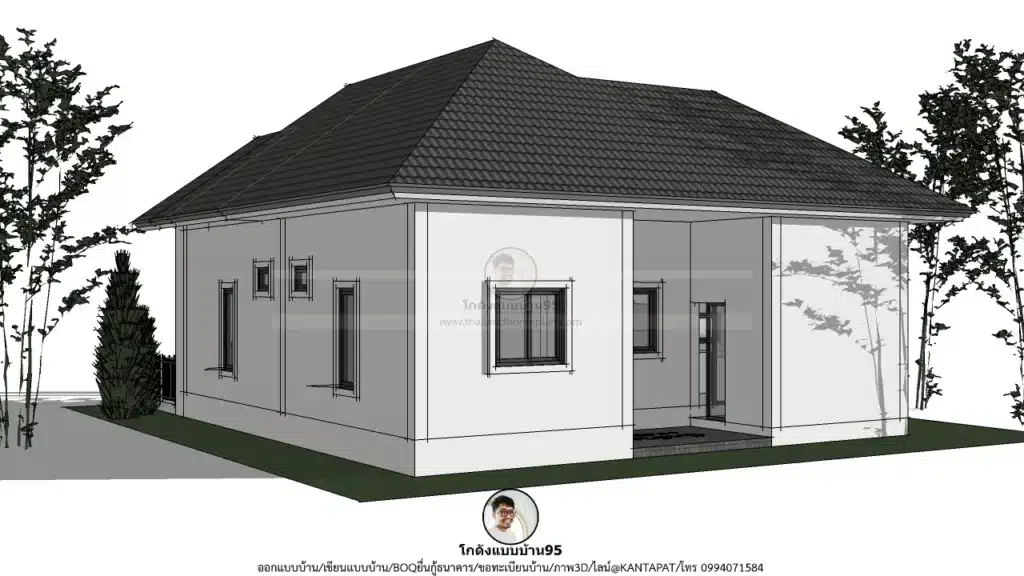 P-2566-แบบบ้านชั้นเดียว-ภายนอก
