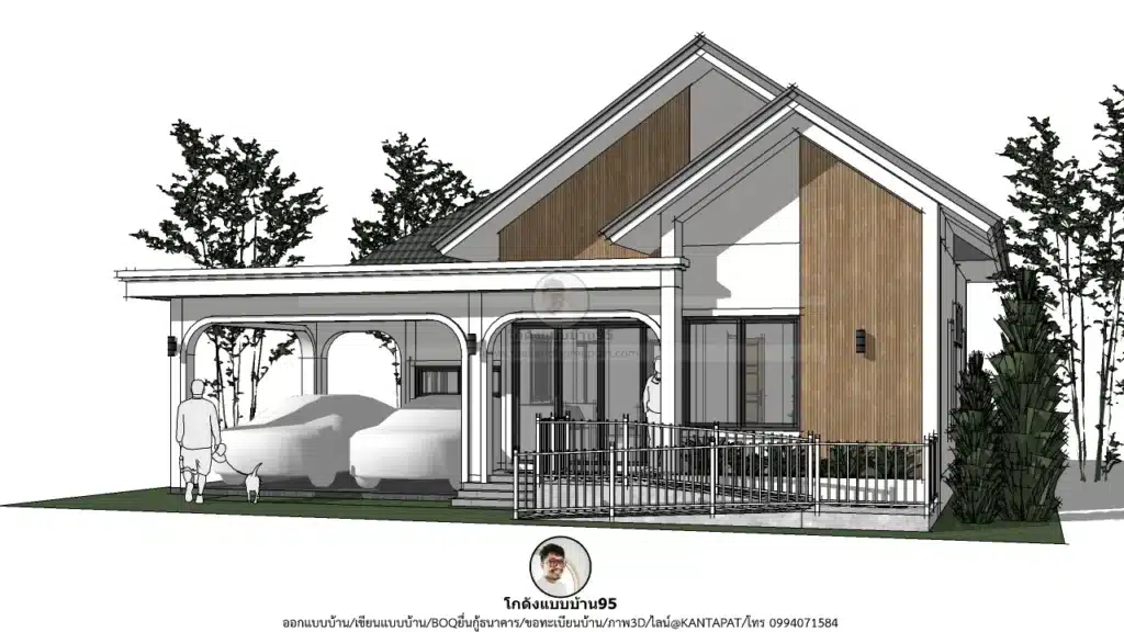 P-2566-บ้านชั้นเดียว 2 ห้องนอน-โรงจอดรถ