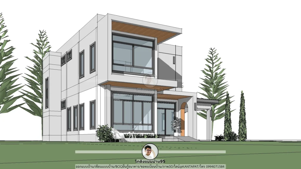 P-2567 บ้านสองชั้นทรงกล่อง