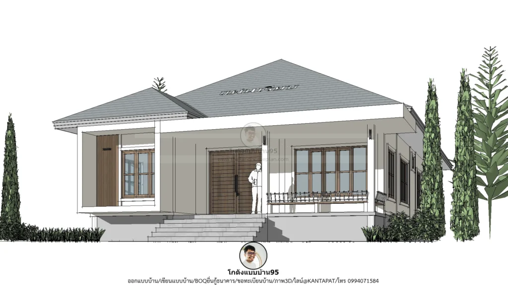 P-2589-บ้านชั้นเดียว 3 ห้องนอน