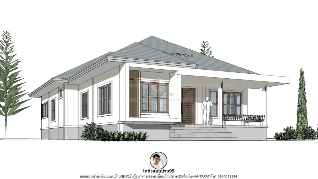 P-2589-บ้านชั้นเดียว 3 ห้องนอน