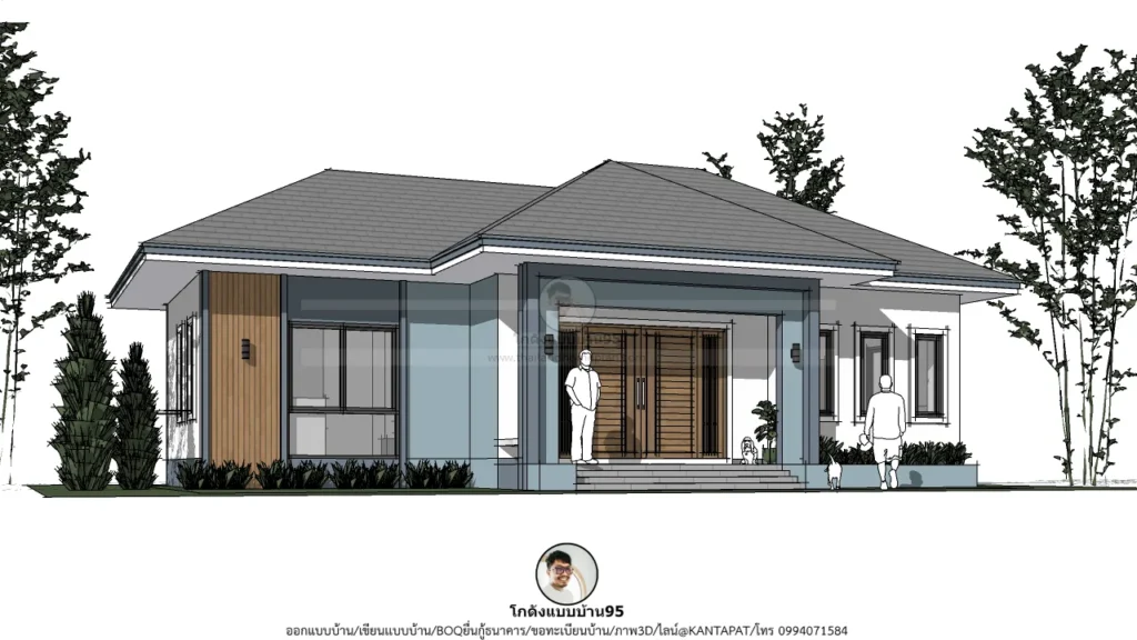 P-2610-แบบบ้าน 3 ห้องนอน-ชั้นเดียวสไตล์ปั้นหยา